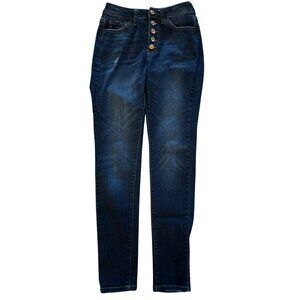 KanCan Curvy Fit High-Rise Distressed Button-Fly Skinny Jeans Size 3/25